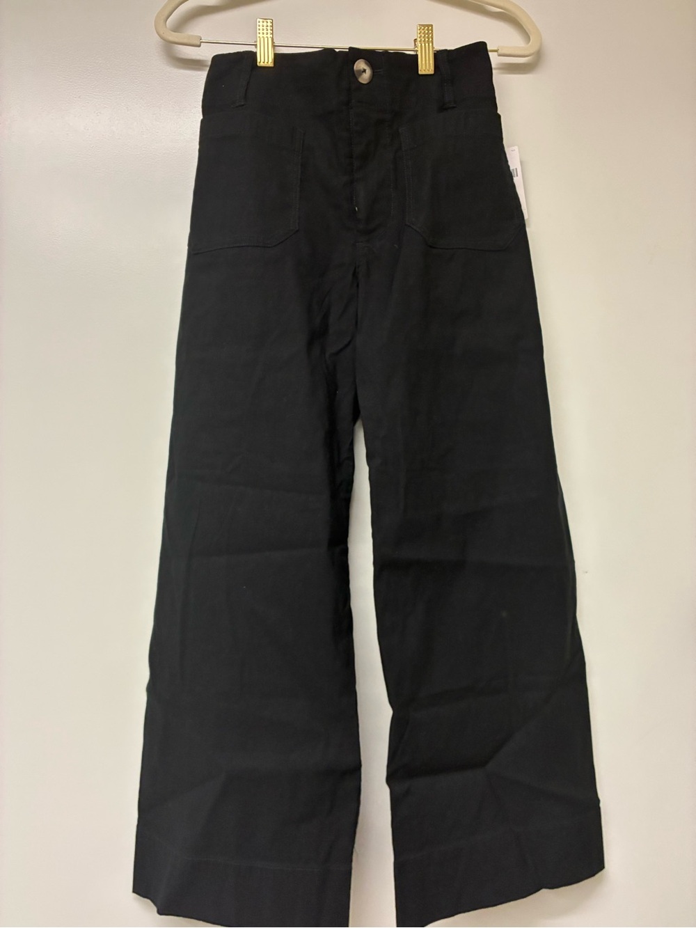 Anthropologie Maeve High-Waist Black Wide-Leg Pants for Women 24P